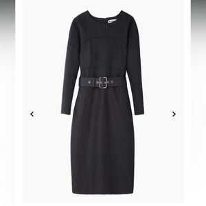 Jil Sander Ravages Black Belted Dress- it is a piece of Art, honestly.